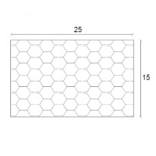 Silicone sponge rubber square cord white | 25 x 15 mm | per meter